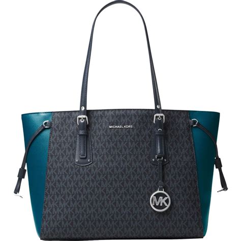 michael kors voyager medium multifunction top zip tote - black|Michael Kors Voyager Multi.